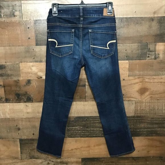 2R American Eagle Artist Crop Dark Wash Jeans sz 2 - Picture 3 of 6